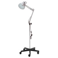 Lámpara para exploración médica: Con foco orientable de 100W y peana de PVC